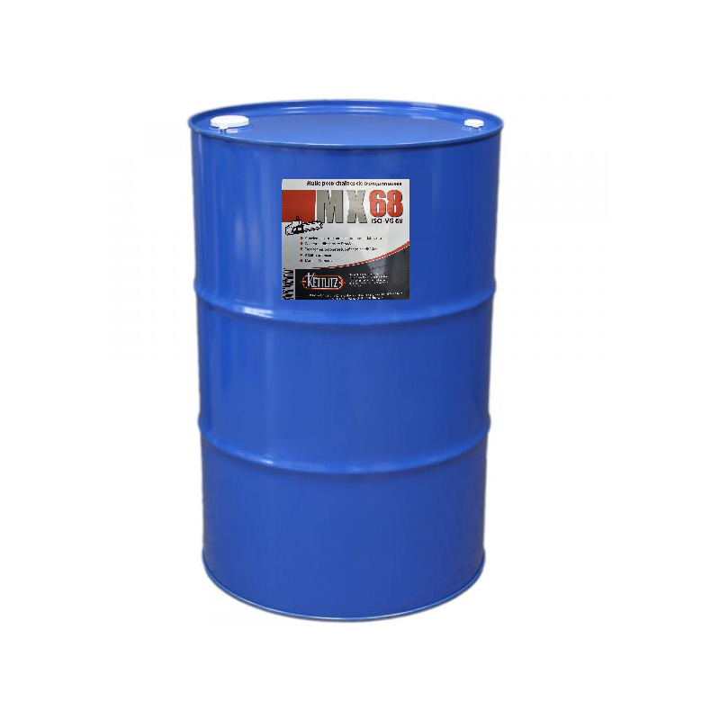 Huile de chaîne de tronçonneuse KETTLITZ-MX68 Minérale - 208 Litres ISO VG 68