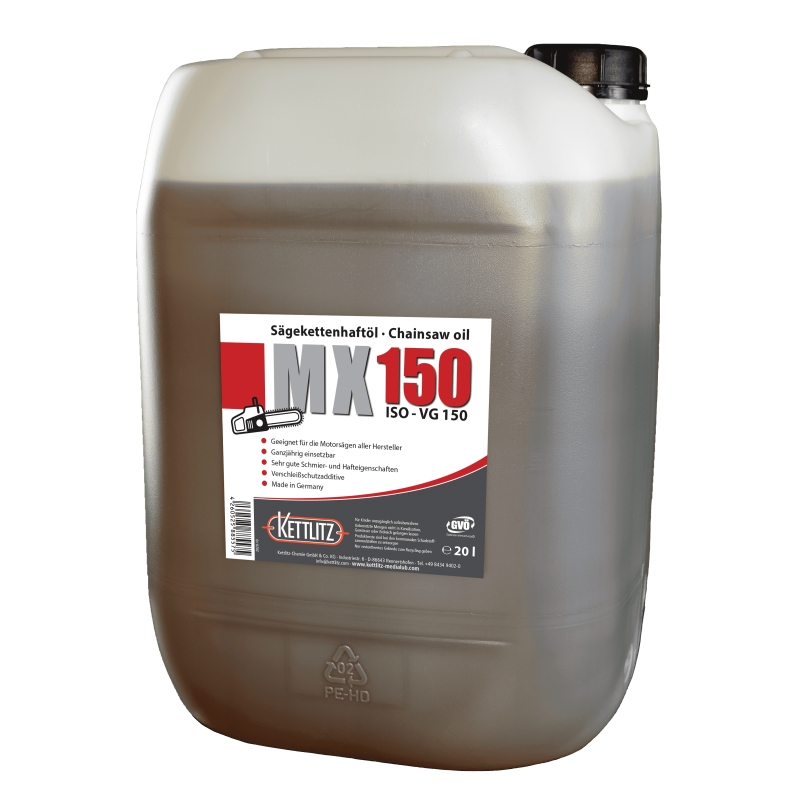 Huile de chaîne de tronçonneuse KETTLITZ-MX150 Minérale - 20 Litres ISO VG 150