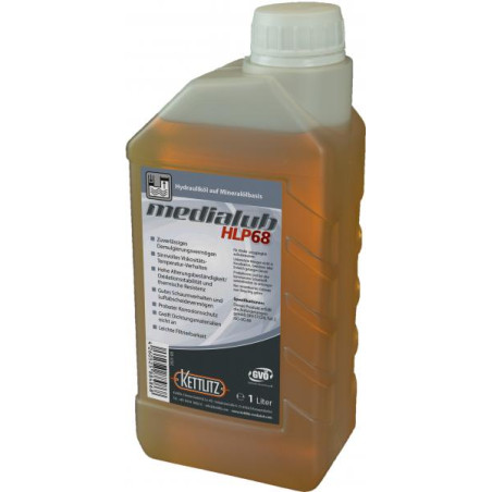 Bidon d'huile hydraulique KETTLITZ-Medialub HLP 68 - 1 Litre
