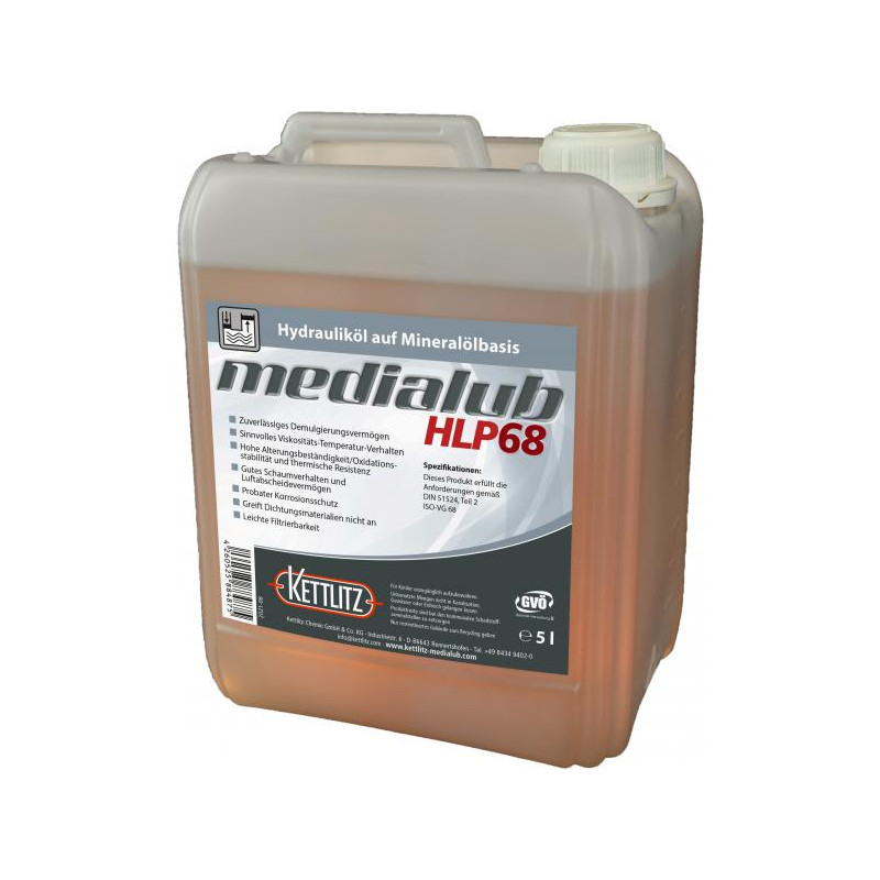 Huile hydraulique KETTLITZ-Medialub HLP 68 - 5 litres