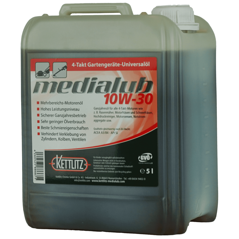 Huile moteur universelle KETTLITZ-Medialub 10W30 - 5 Litres Huile moteur universelle KETTLITZ-Medialub 10W30 - 5 Litres