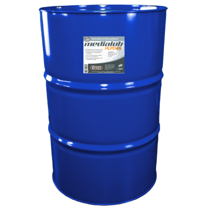 Huile hydraulique KETTLITZ-Medialub HLPD 46 - 200 Litres Huile hydraulique KETTLITZ-Medialub HLPD 46 - 200 Litres