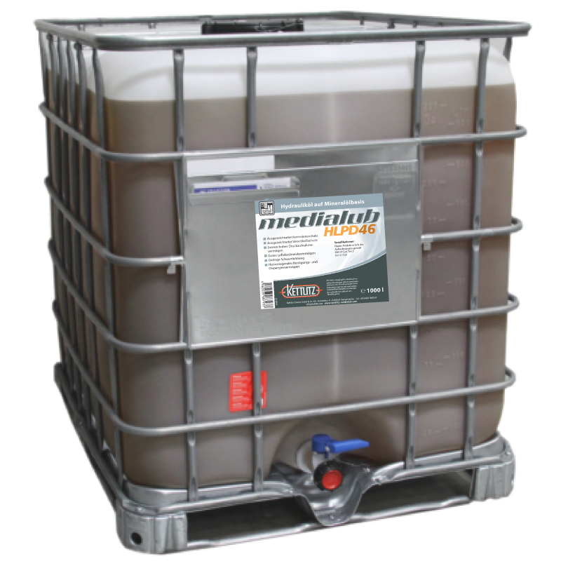 Huile hydraulique KETTLITZ-Medialub HLPD 46 - 1000 Litres