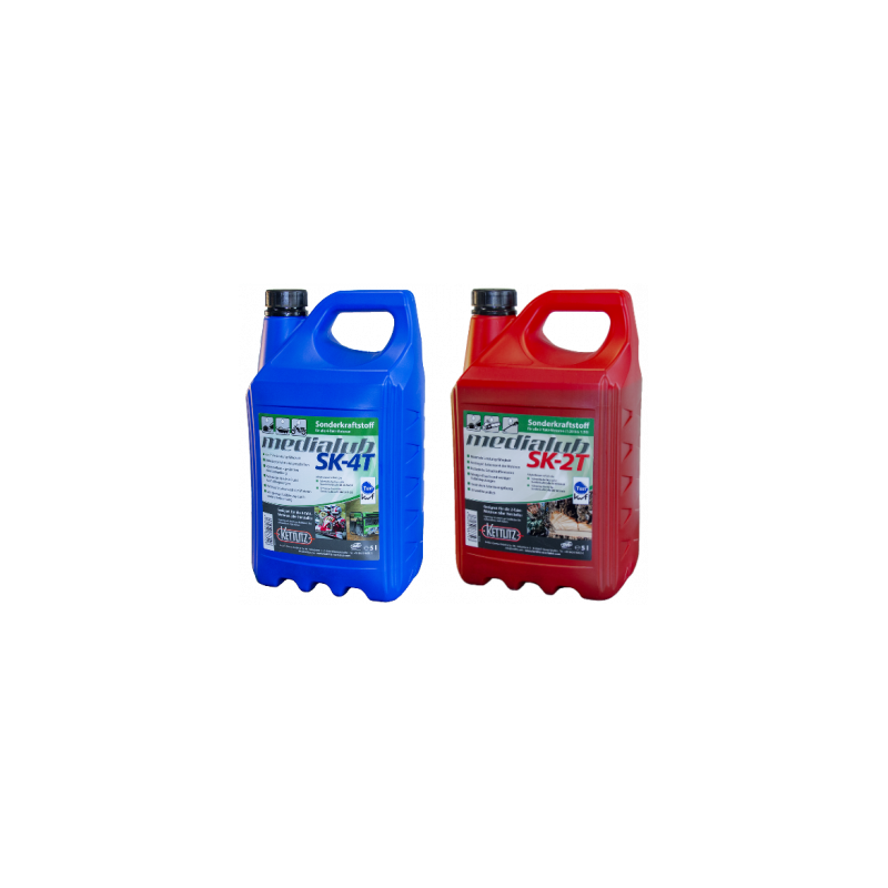 KETTLITZ-Medialub Carburant spécial/essence alkylat COMBI- 5 litres Medialub SK-2T + 5 litres Medialub SK-4 T