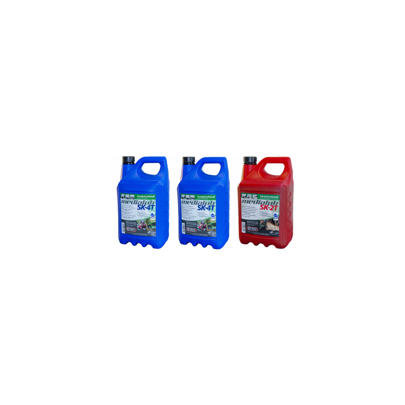KETTLITZ-Medialub Carburant spécial/essence alkylat MIX 4T - 2 x 5 litres Medialub SK-4T + 1 x 5 L Medialub SK-2 T