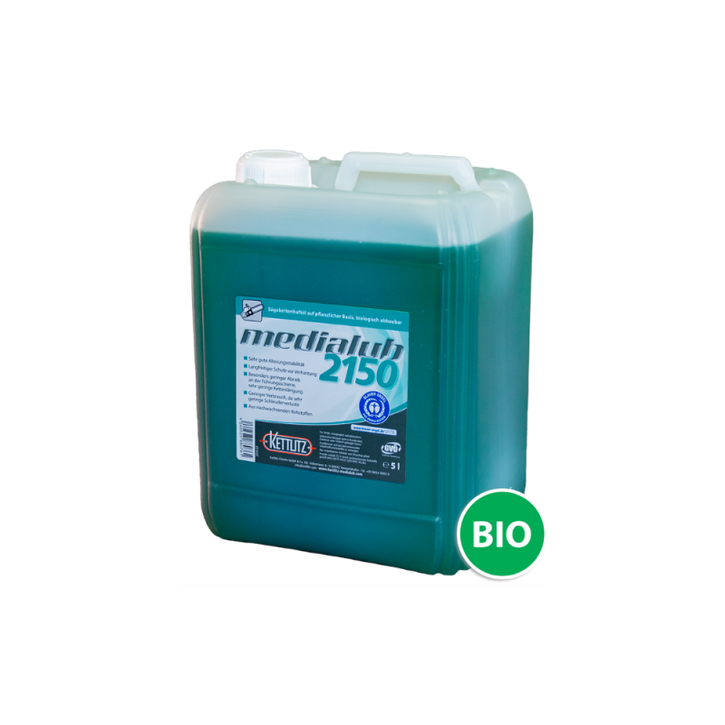Huile de chaîne de tronçonneuse KETTLITZ-Medialub 2150 Biodégradable - 5 Litres "BLUE ANGEL" ISO VG 150