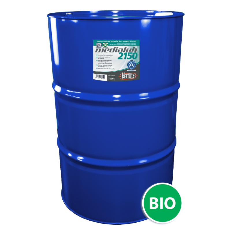 Huile de chaîne de tronçonneuse KETTLITZ-Medialub 2150 Biodégradable - 200 Litres "BLUE ANGEL" ISO VG 150