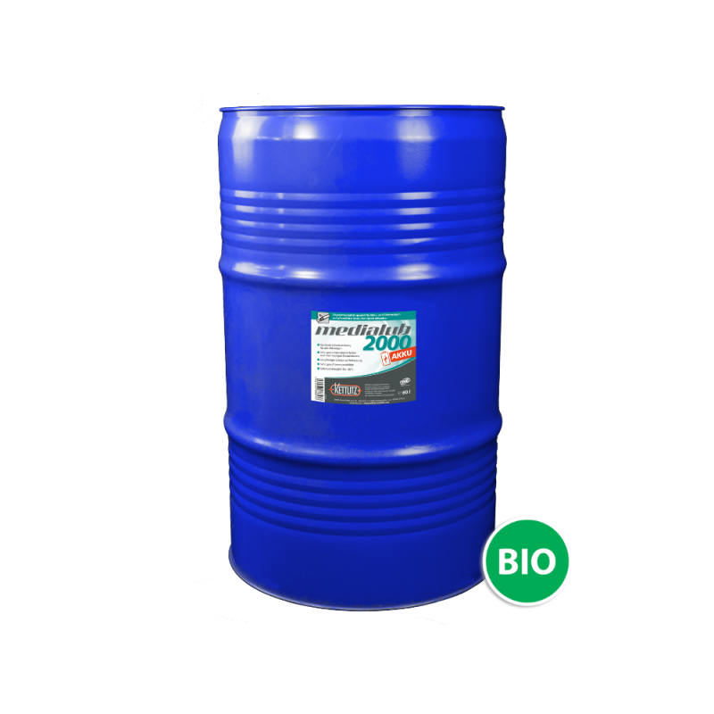 Huile de chaîne de tronçonneuse KETTLITZ-Medialub 2000 AKKU Biodégradable - 60 Litres ISO VG 46 Huile de chaîne de tronçonneuse KETTLITZ-Medialub 2000 AKKU Biodégradable - 60 Litres ISO VG 46