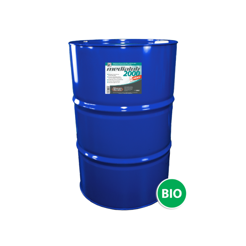 Huile de chaîne de tronçonneuse KETTLITZ-Medialub 2000 AKKU Biodégradable - 200 Litres ISO VG 46 Huile de chaîne de tronçonneuse KETTLITZ-Medialub 2000 AKKU Biodégradable - 200 Litres ISO VG 46