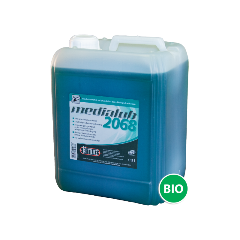 Huile de chaîne de tronçonneuse KETTLITZ-Medialub 2068 Biodégradable - 5 Litres ISO VG 68